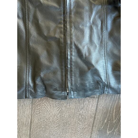 Croft & Barrow Vintage Leather Jacket Women's Size L - Picture 3 of 4